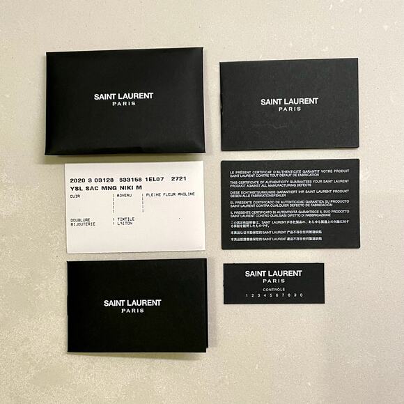 NWT SAINT LAURENT Monogram Medium Niki Shoulder Bag Dark Beige - Picture 16 of 16